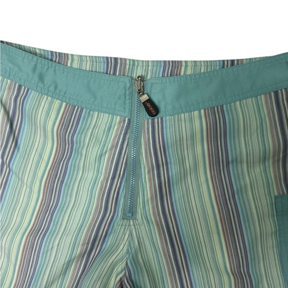 oobe Striped Teal Women's Shorts Size Medium - Picture 2 of 9